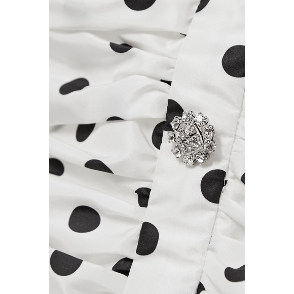 Alessandra Rich Polka Dot Mini Dress White Taffeta - Picture 8 of 12